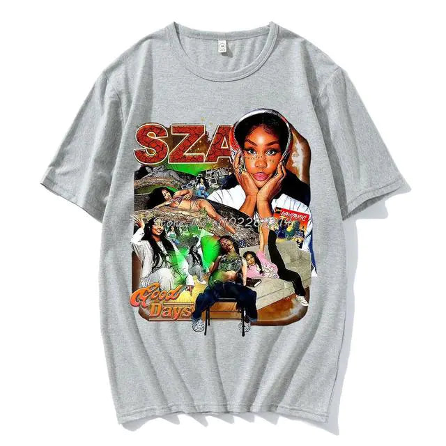 SZA Good Days Graphics T-shirt Hip Hop Rapper 90s Vintage T Shirt - Authentifactor