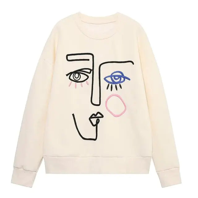 Women Fashion Printing Basic Sweatshirts - Authentifactor