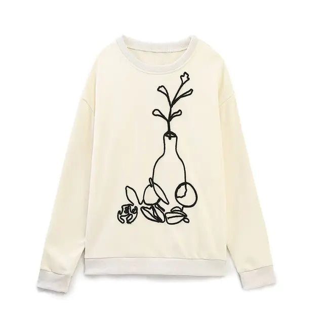 Women Fashion Printing Basic Sweatshirts - Authentifactor