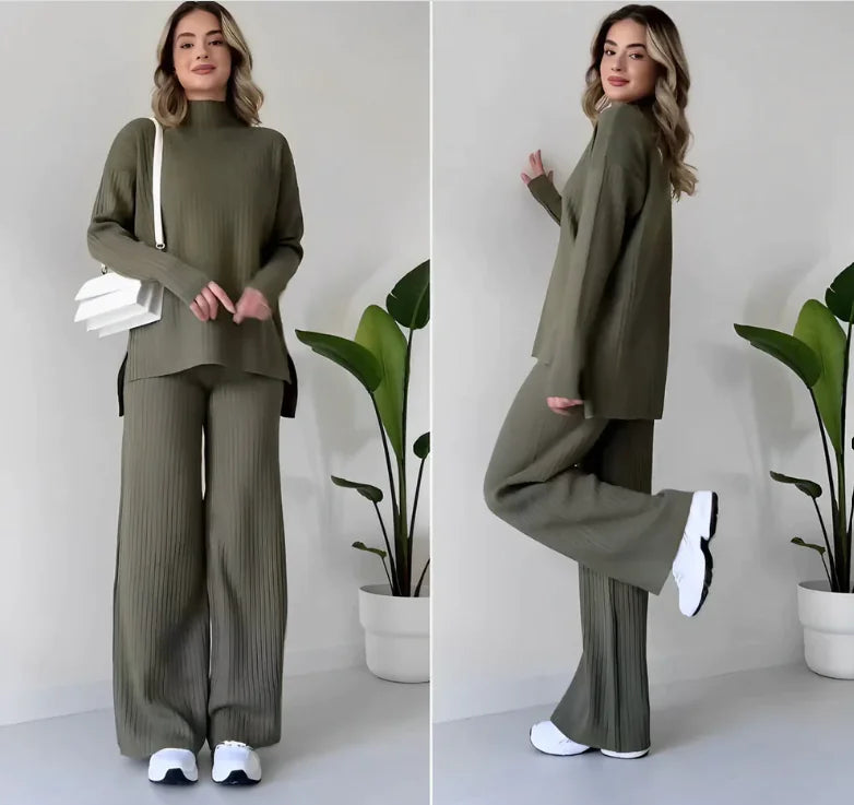 Elegant Essentials Turtleneck and Trousers Set - Authentifactor