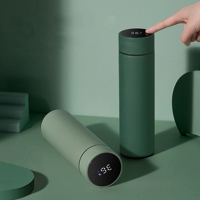 "500ml Smart Stainless Steel Water Bottle with Temperature Display - Leakproof Vacuum Flask for Coffee & Milk - Perfect Christmas Gift!" - Authentifactor