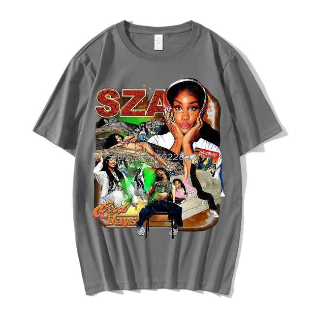 SZA Good Days Graphics T-shirt Hip Hop Rapper 90s Vintage T Shirt - Authentifactor