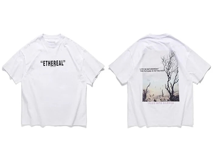 Men's Tree Letter Print T-Shirt - Authentifactor