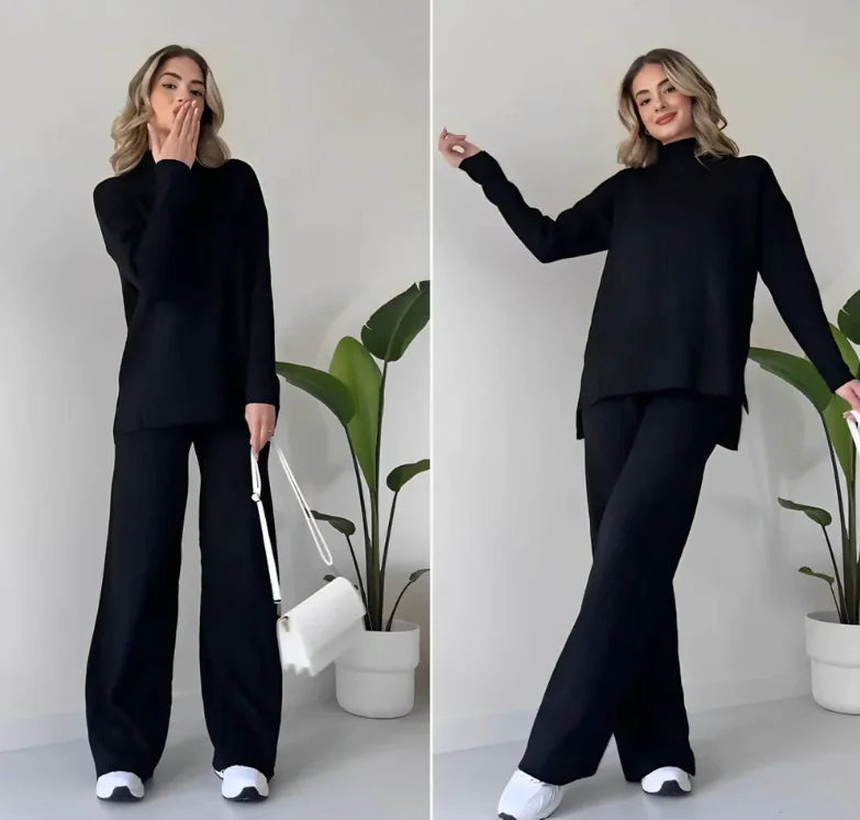 Elegant Essentials Turtleneck and Trousers Set - Authentifactor