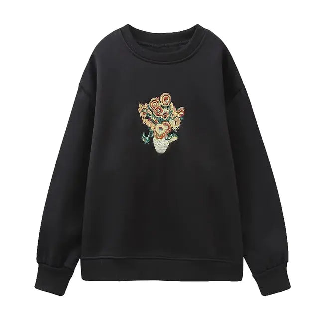 Women Fashion Printing Basic Sweatshirts - Authentifactor