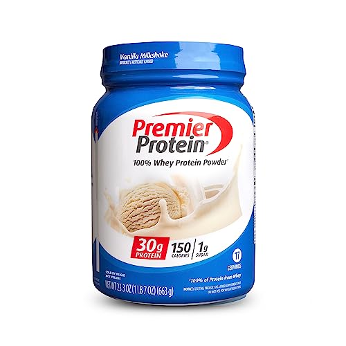 Ultimate Revitalization with Premier Protein Powder, Vanilla Milkshake - 30g Protein, 1g Sugar, 100% Whey Protein, Keto Friendly, No Soy Ingredients, Gluten Free - 17 Servings, 23.3 Ounces. - Authentifactor