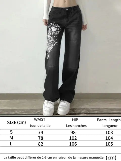 Printed Cargo Baggy Jeans - Authentifactor