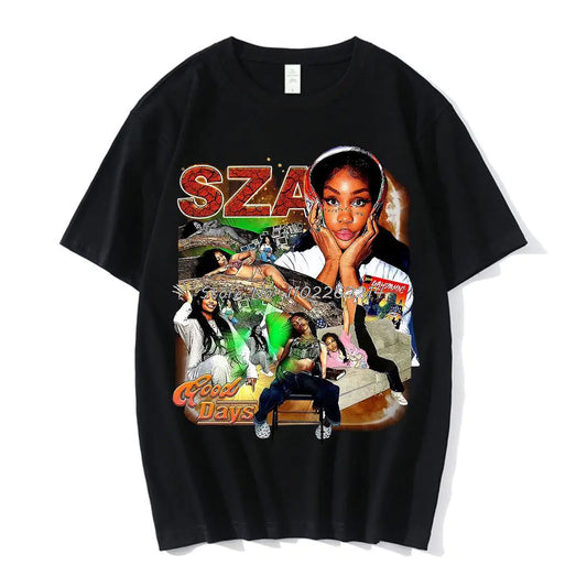 SZA Good Days Graphics T-shirt Hip Hop Rapper 90s Vintage T Shirt - Authentifactor