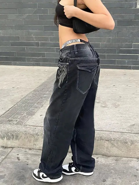 Printed Cargo Baggy Jeans - Authentifactor