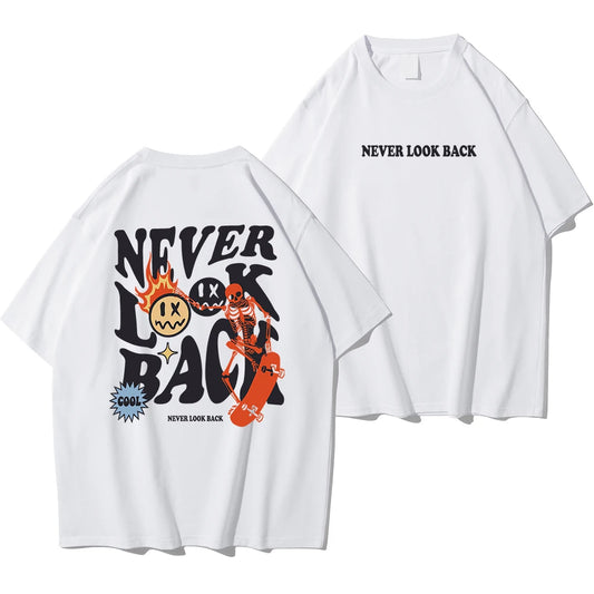 Trendy Skull Print Cartoon Tee - Stylish 100% Cotton Crewneck for Men - Authentifactor