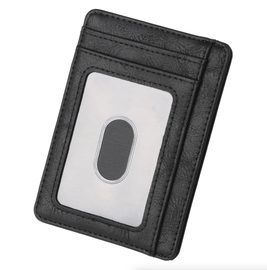 Mens Leather Slim Wallet Credit Card Holder RFID Blocking Pocket ID Money PU USA - Authentifactor