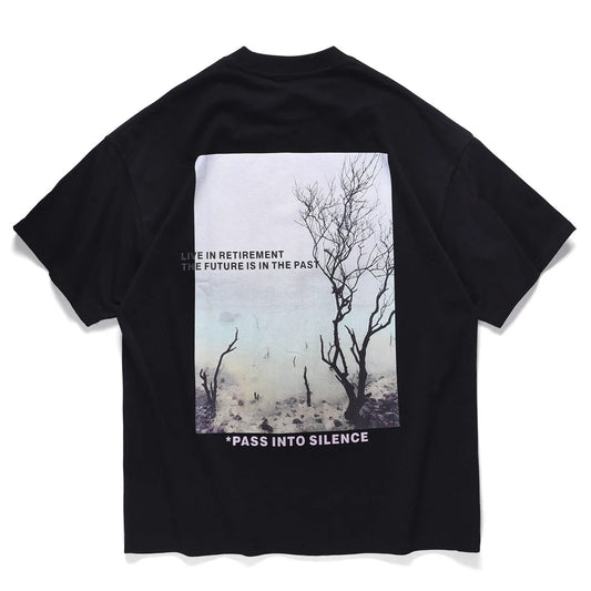 Men's Tree Letter Print T-Shirt - Authentifactor